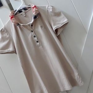 SALE!!BURBERRY BRIT..NOVA RUFFLED COLLAR POLO..MEDIUM...flaw